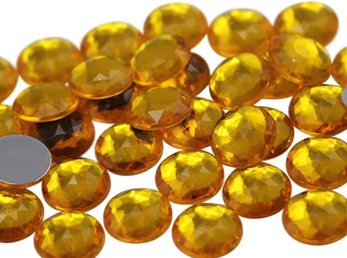 Vista 14 de Joyas de diamantes de imitación acrílicos redondos con parte trasera plana de 0.709 in, adornos de gemas de plástico para cosplay, disfraces