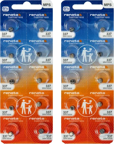 Vista 9 de Renata 337 SR416SW Baterías – 1.55 V Óxido de Plata 337 Batería de Reloj (2 unidades)