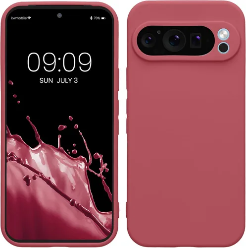 Vista 63 de kwmobile Funda compatible con Google Pixel 9 - Funda protectora delgada de TPU para teléfono - Acabado mate suave - Piedra antigua