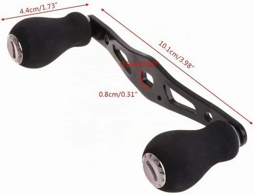 Vista 3 de TEAMWILL Negro EVA Power Pesca carrete mango agarre para Abu Garcia Daiwa Baitcasting carrete