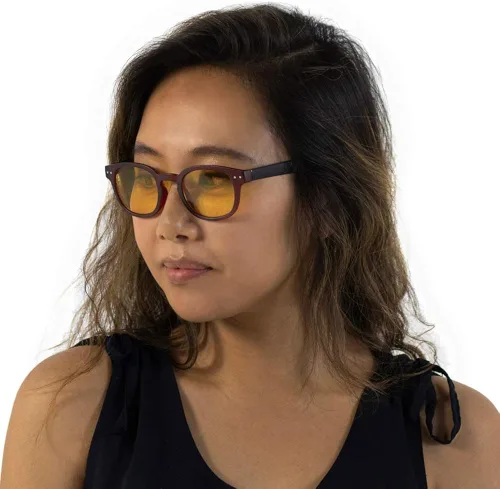 Vista 2 de VITENZI Lentes de visión nocturna para hombres y mujeres, seguridad antirreflejos, para conducir por la noche, color amarillo HD, lentes de sol