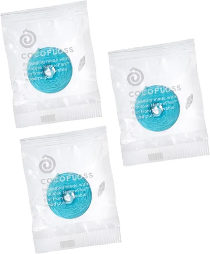 Vista 11 de Cocolab Hilo dental tejido, cuidado bucal diseñado por dentistas, aroma a coco, encerado, expandible, vegano, hilo dental amigable para niños