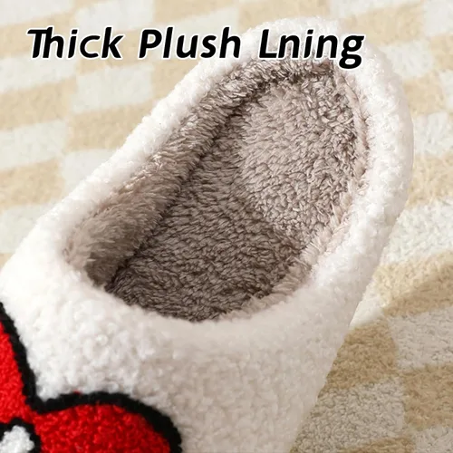 Vista 5 de LEZIRTOI Bad Cute Bunny Slippers For Women Men Couple Casual Shoes Cartoon Plush Indoor Outdoor Slipper Winter Love Pattern Slippers House Slippers