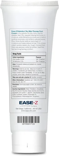 Vista 2 de Crema para pies diabéticos. Ingredientes clínicamente probados y zinc que alivian los pies y las manos secos, agrietados y callosos. Alivia el dolor