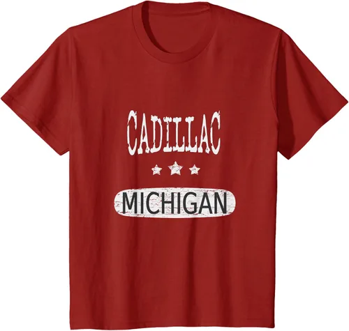 Vista 74 de Vintage Cadillac Michigan Camiseta