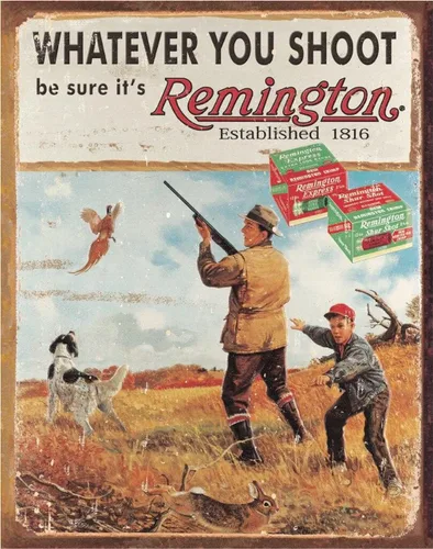 Vista 12 de Desperate Enterprises Señales de estaño Remington