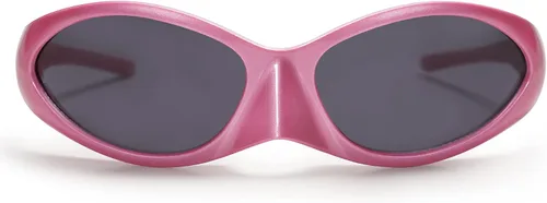 Vista 3 de VANLINKER Gafas de sol envolventes de ojo de gato delgadas para mujeres y hombres, modernas y ovaladas, pequeñas sombras futuristas de moda VL9705