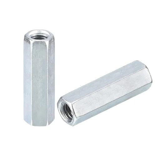 Vista 16 de uxcell Tuercas de acoplamiento M5x8x12mm - Acoplador de varilla roscada hexagonal de acero al carbono galvanizado para muebles, electrónico