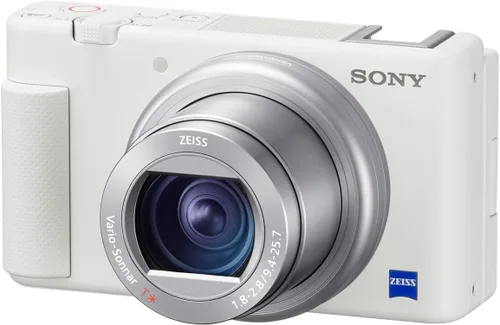 Vista 5 de Sony ZV-1 Cámara digital compacta 4K UHD, color blanco, paquete con tarjeta SDXC de 64 GB