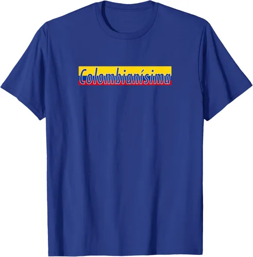 Vista 21 de Camisas Colombianisima Colombia para mujer Bandera de Colombia, Negro, S