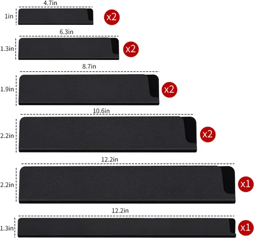 Vista 2 de 10 piezas de juego de protectores universales para el filo del cuchillo, funda para cuchillo sin BPA, suave con tus cuchillas 10 protectores