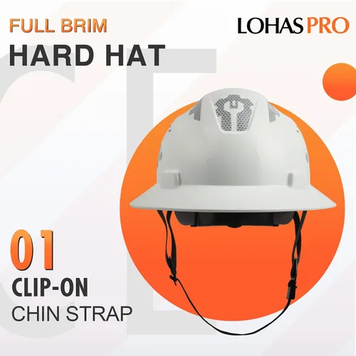 Vista 3 de LOHASPRO Casco de seguridad de ala completa Casco de seguridad ventilado Cascos De Construcción Tipo I Clase C