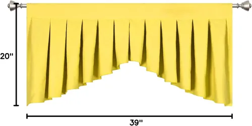 Vista 9 de Cenefas para Sala de Estar Amarillo Brillante Opacas con Bolsillo para Barra Cenefas para Ventanas, Paquete de 1 (Amarillo Brillante 39" An x 20" L)