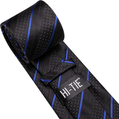 Vista 18 de Hi-Tie Corbata clásica de cachemira para hombre con pañuelo y gemelos a cuadros