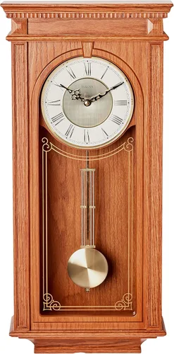 Vista 2 de Bulova C4419 Manorcourt - Reloj de timbre con acabado en roble dorado