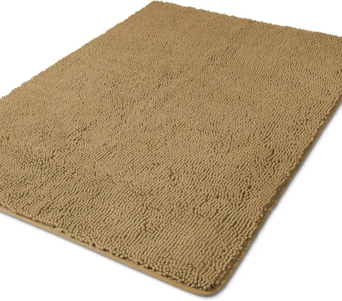 Vista 121 de Yeaban Alfombra de pasillo de baño de 24 x 72 pulgadas, antideslizante, alfombra de baño larga de felpilla gruesa, absorbente y lavable, alfombra