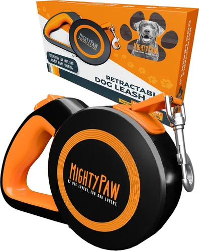 Vista 12 de Correa retráctil Mighty Paw con soporte incorporado para bolsas de excremento Correa retráctil para perros de 16' de largo para perros pequeños