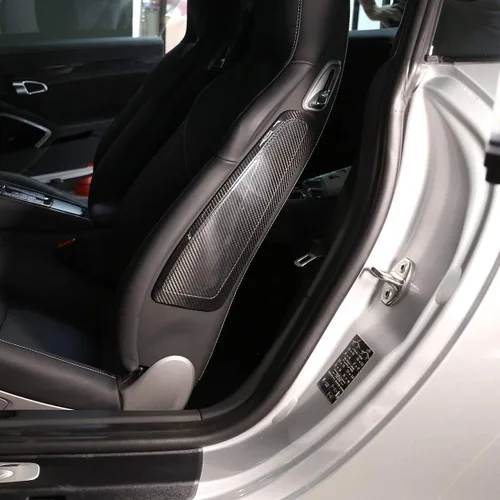 Vista 5 de YIWANG 100% fibra de carbono real para Porsche 911 718 2013-2019 asiento interior del coche panel lateral accesorios 2 unids