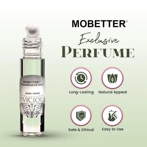 Vista 3 de MOBETTER FRAGRANCE OILS Pace Races Invicious Men Aceite corporal de colonia de 1/3 oz en botella de vidrio