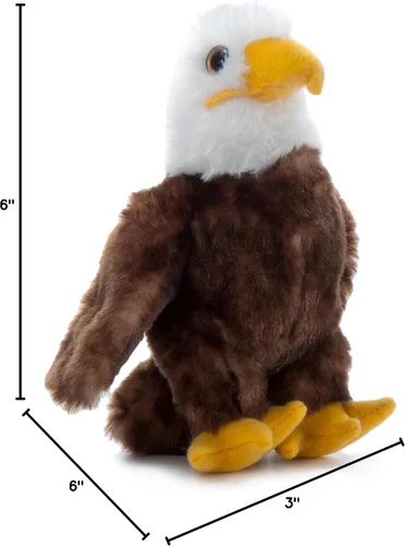 Vista 11 de The Petting Zoo - Peluche de águila calva, juguete de peluche, regalos para niños, colección Wild Onez Babiez Animales del Zoológico, juguete