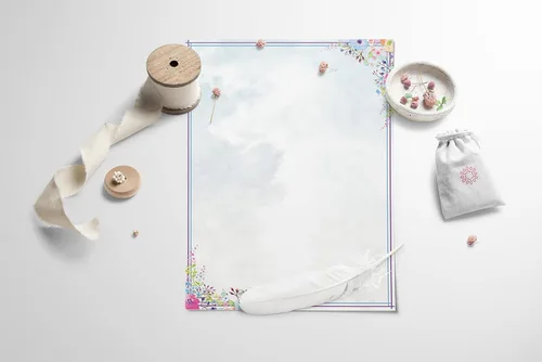Vista 3 de Better Office Products Papel de papelería, 100 hojas, papelería de escritura de letras florales, tamaño carta de 8.5 x 11 pulgadas, 6 diseños únicos