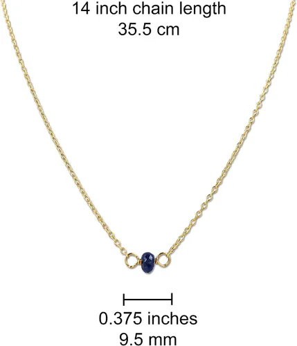 Vista 152 de Gargantilla de piedra natal – Regalo de cumpleaños, regalo para niña, mujer, amiga, hija, esposa, mamá, ella, joyas de piedras preciosas para uso