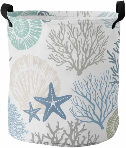Vista 15 de Cesta de lavandería rosa para Halloween, bolsa plegable con asas fáciles de transportar, pequeña cesta plegable independiente, plegable, Blanco