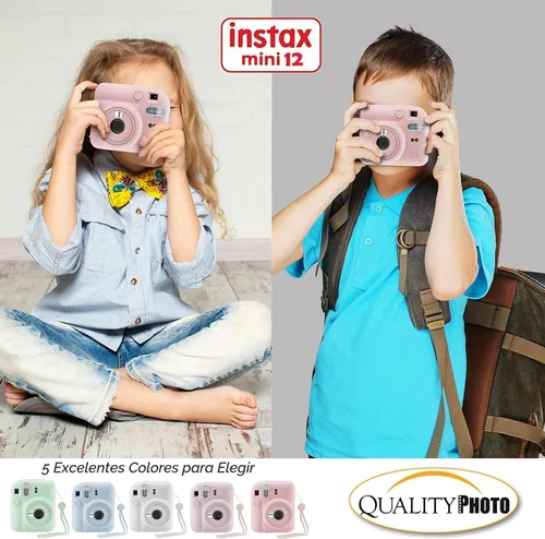 Vista 7 de Fujifilm Cámara instantánea Instax Mini 12 + 60 impresiones fotográficas + paquete de calidad fotográfica, funda, calcomanías decorativas, marcos