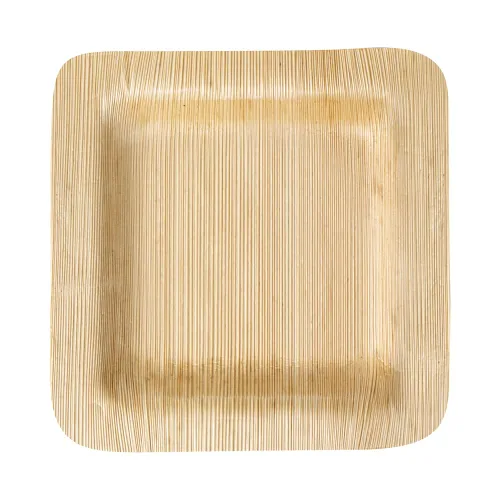 Vista 15 de Restaurantware Bambuddha - Platos de bambú de 4.7 x 4.7 pulgadas, 100 platos duraderos para aperitivos, platos desechables de bambú