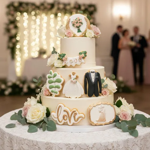Vista 4 de Juego de 11 cortadores de galletas de amor con sello 3D de ácido poliláctico (PLA) para cocina, pastel, vestido de boda, formas de anillo de amor