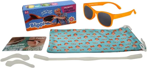 Vista 3 de Blippi Gafas de sol – Gafas polarizadas irrompibles para niños activos – Protección UV sin BPA Blippi Naranja
