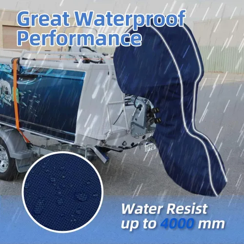 Vista 6 de 600D Resistente al Desvanecimiento y a las Grietas Cubierta Completa para Motor Fuera de Borda Remolcable, Cubierta de Motor de Barco Impermeable