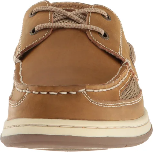 Vista 2 de Margaritaville Zapato náutico de encaje para hombre, color marrón claro, talla 9.5 de EE. UU