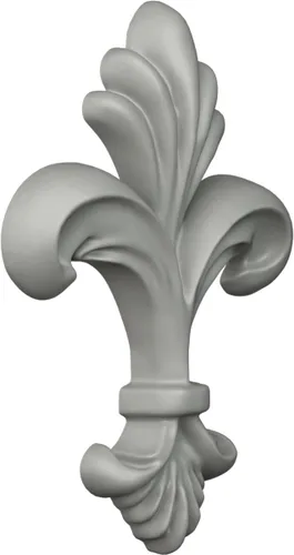 Vista 2 de Ekena Millwork 2 3/4"W x 4"H x 1/2"P Fleur-de-lis Small Onlay