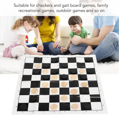 Vista 3 de Dilwe Juego de tablero de ajedrez de piezas, juego de mesa internacional de madera plegable portátil