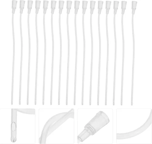 Vista 9 de Healeved Tubos rectales desechables para niños, 200 unidades, tubos pediátricos de silicona flexible transparente para riego clínico y cuidado