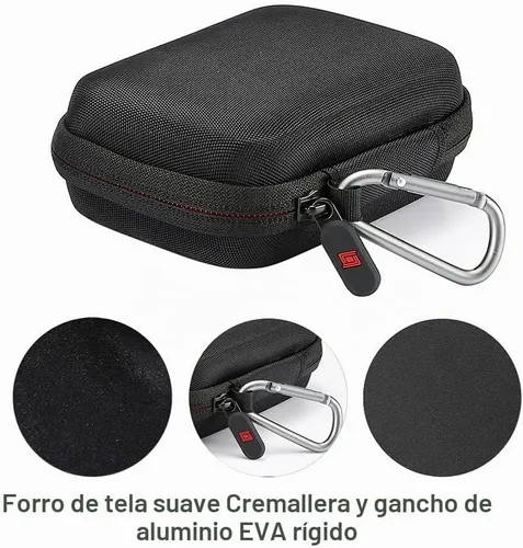 Vista 3 de RAIACE Estuche de transporte duro para juegos de cartas, bolsa de almacenamiento protectora. (No incluye tarjetas) - Negro
