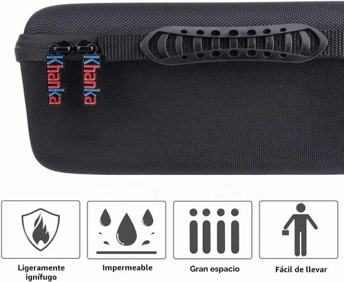 Vista 7 de Khanka Funda protectora rígida de viaje para Brother P-Touch Pt-d400 Negro