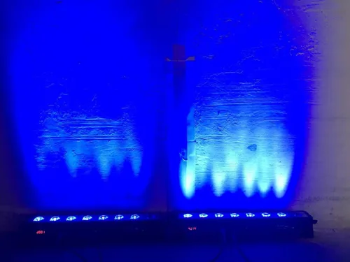 Vista 9 de Luz LED para escenario de lavado de pared, 8 piezas, X3W RGB 3 en 1 LED y casa de aluminio completo de 7 modos DMX512 para discoteca/fiesta/teatro