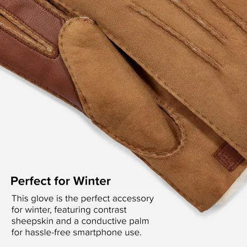 Vista 2 de UGG - Guantes de piel de oveja resistentes al agua