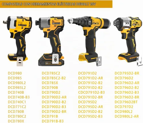 Vista 3 de Clips de cinturón para Dewalt, kit de gancho de repuesto para herramientas de taladro, compatible con Dewalt N268241 para herramientas eléctricas