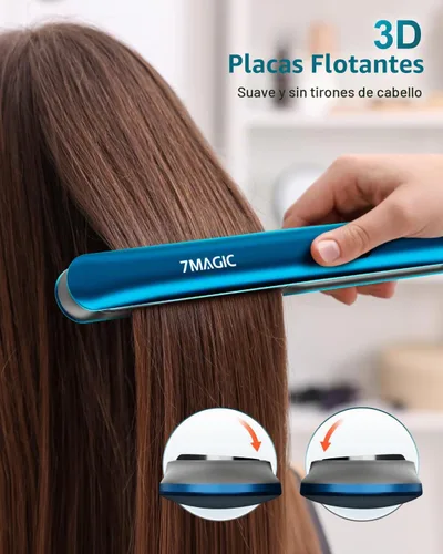 Vista 7 de 7MAGIC Plancha de Pelo Alisadora, Plancha Plana de Cerámica con LCD, Plancha de Pelo Profesional 2 en 1 para Cabello Grueso, Herramienta