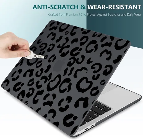 Vista 3 de TWOLSKOO Funda compatible con MacBook Pro de 13 pulgadas 2023-2016 A2338 M2/M1 A2251 A2289 A2159 A1989 A1706, carcasa rígida de plástico y funda