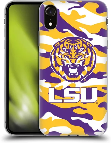 Vista 251 de Head Case Designs Funda de gel suave con licencia oficial de la Universidad Estatal de Louisiana LSU Camou compatible con Apple iPhone 7 Plus/iPhone