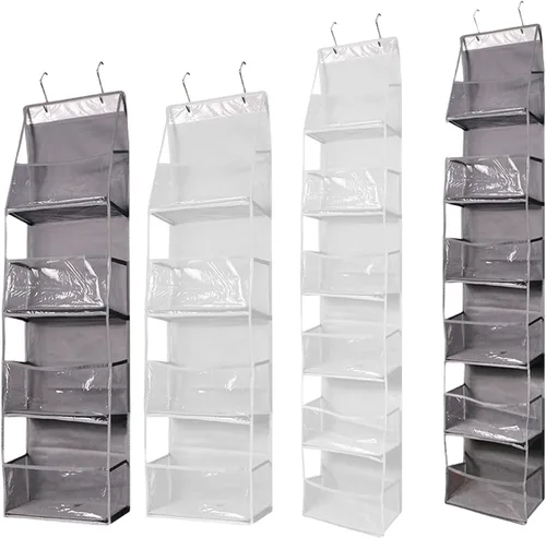 Vista 8 de Organizador de almacenamiento para colgar sobre la puerta, para colgar en el armario, dormitorio, hogar, organizador