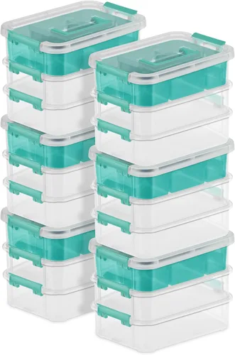 Vista 5 de Sterilite 14138606 Caja de apilamiento y transporte de capas, 10-5/8 pulgadas