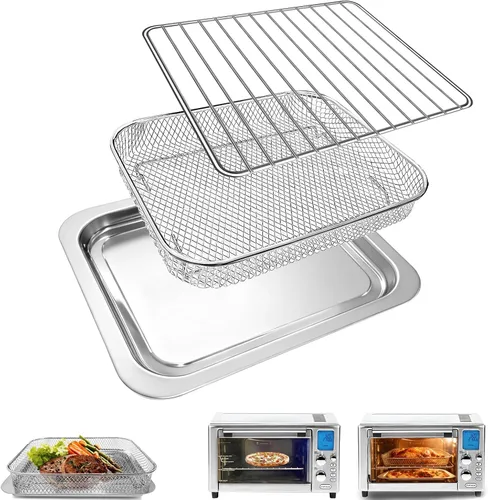 Vista 11 de Piezas de repuesto para freidora de aire Emeril Lagasse Everyday 360, accesorios de freidora de aire de acero inoxidable antiadherente de grado