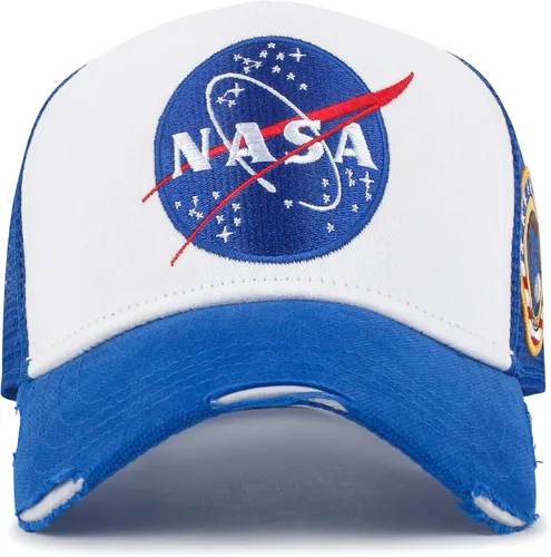 Vista 2 de ililily Gorra de béisbol bordada de la NASA con logotipo de albóndiga, Apollo 1 parche