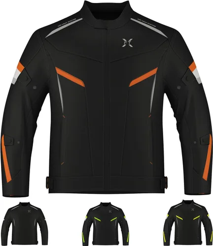 Vista 8 de FTX Chaqueta de motocicleta para hombre, armadura de equipo de protección de cuerpo completo, chaqueta de motocicleta de tela textil Cordura