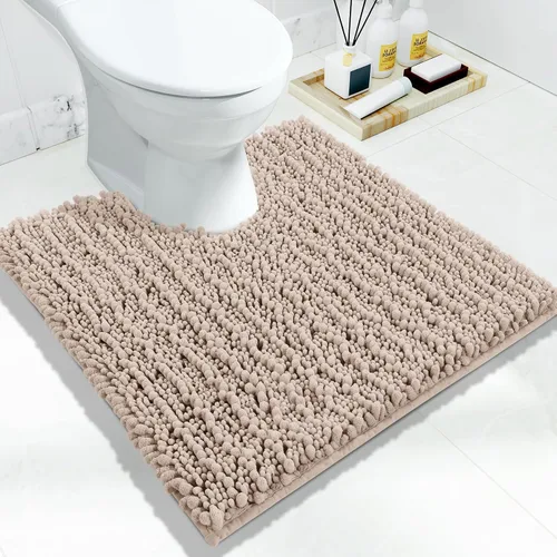 Vista 107 de Yimobra Alfombras de Baño Antideslizantes Lavables - Alfombra de Baño de Chenilla Ultra Suave Absorbente, Alfombra Peluda de Secado Rápido para Negro